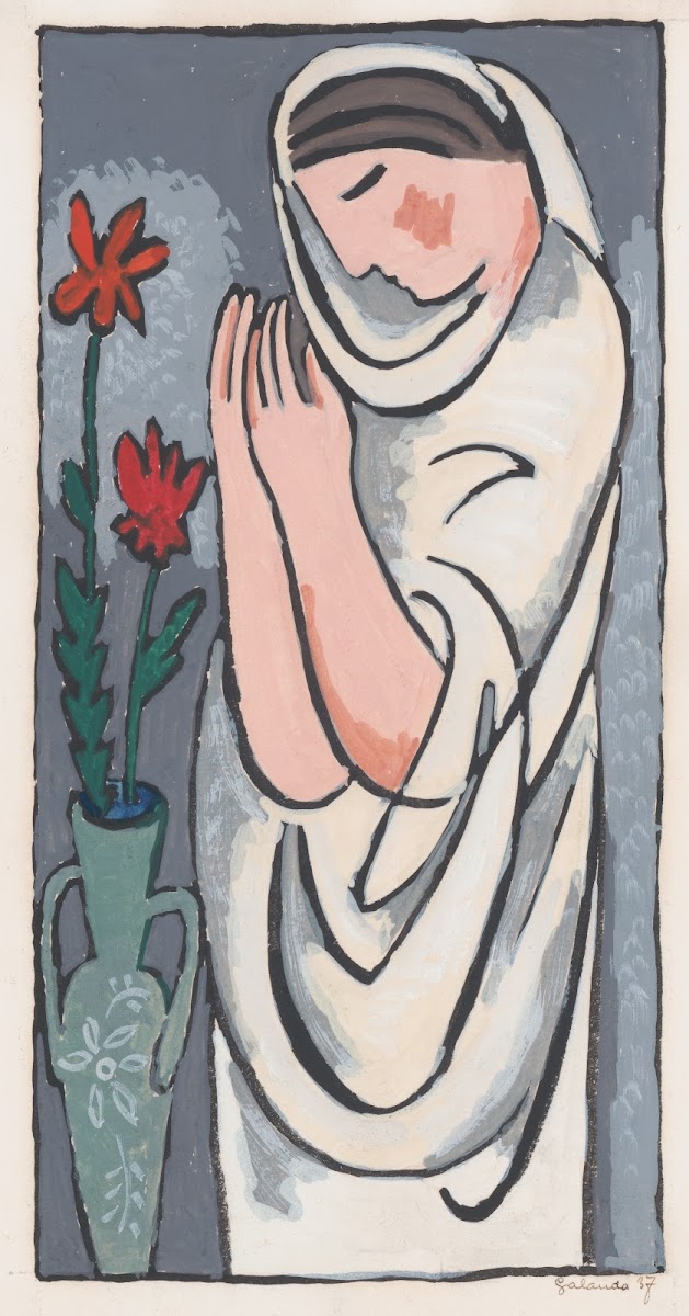 Woman and flower 1937