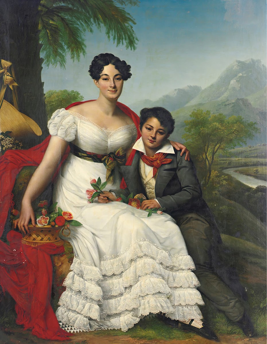 Portrait Of A Lady And Her Son