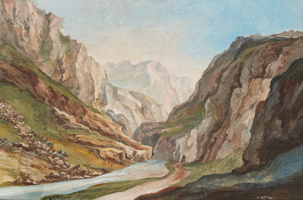 Chemin perçé par la Montagne à la longeur de 80 Pas entre le Pont de Diable et U