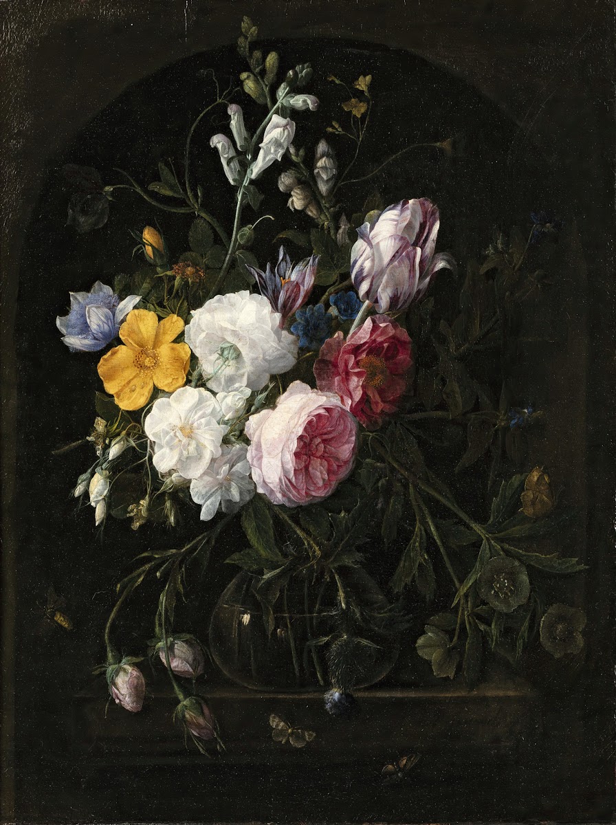 Still Life With Flowers In A Crystal Vase 1684