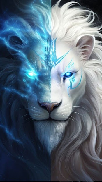 Lion Face Art Picture