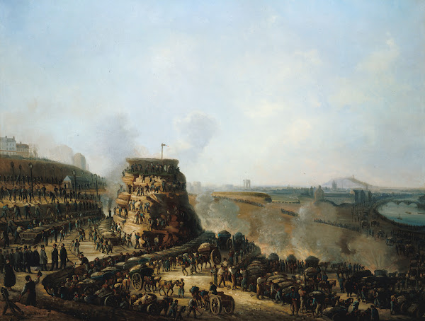 Visite de lempereur Napoléon III et de limpératrice Eugénie sur le chantier des