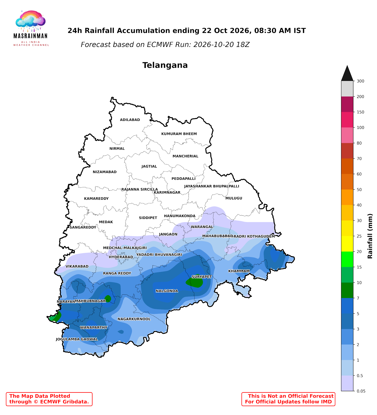 Telangana - MasRainMan Weather