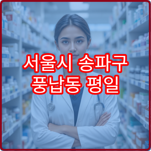 서울시 송파구 풍납동 평일 야간 약국 병원 방문 후 약 구매 가능