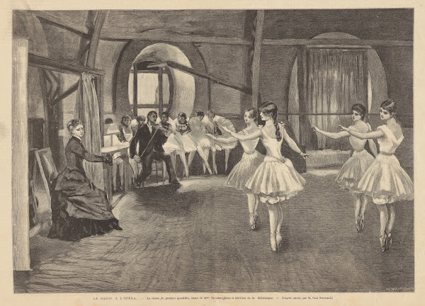La danse a lOpéra la classe du premier quadrille leçon de Mme Théodore dans le p