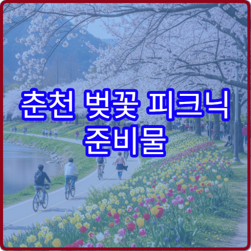 춘천 벚꽃 피크닉 준비물 공지천 유원지 초보 체크리스트