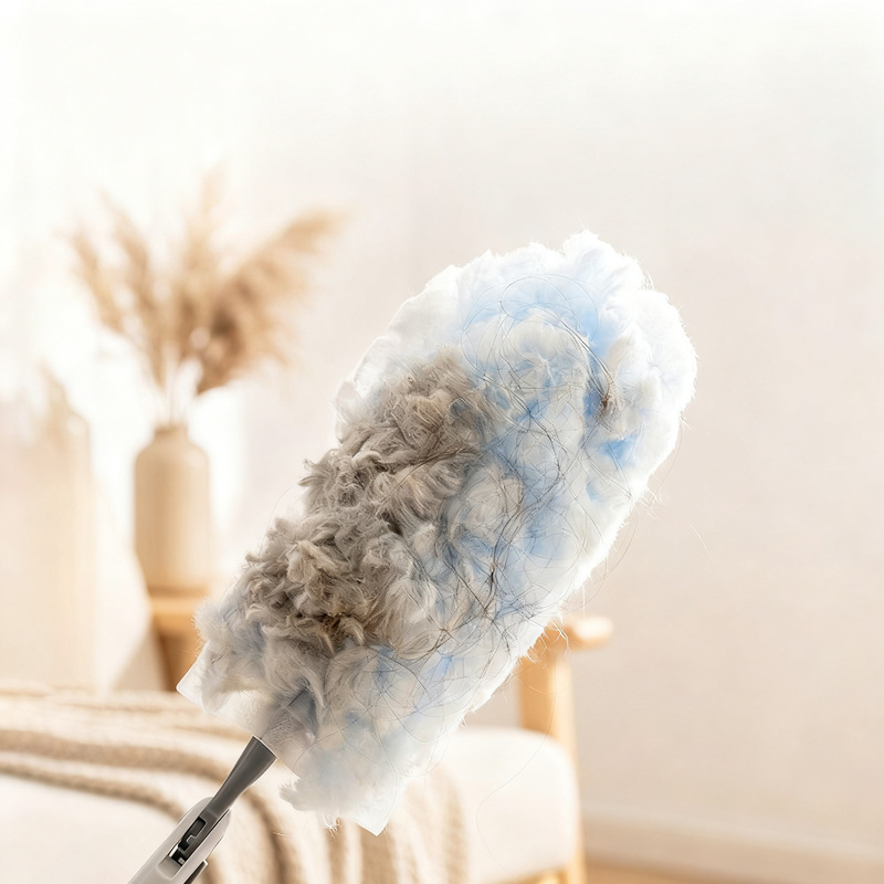 Extendable duster with replaceable brushes