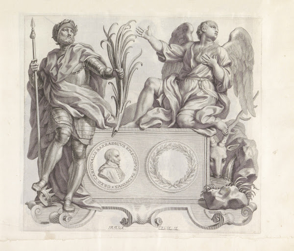 Portret van Gregorio Barbarigo en de personificatie Minachting voor de wereld en