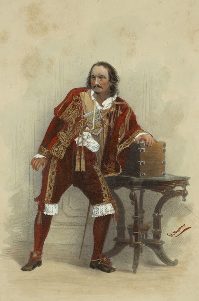 Edward Loomis Davenport as Sir Giles Overreach in the play A New Way to Pay Old