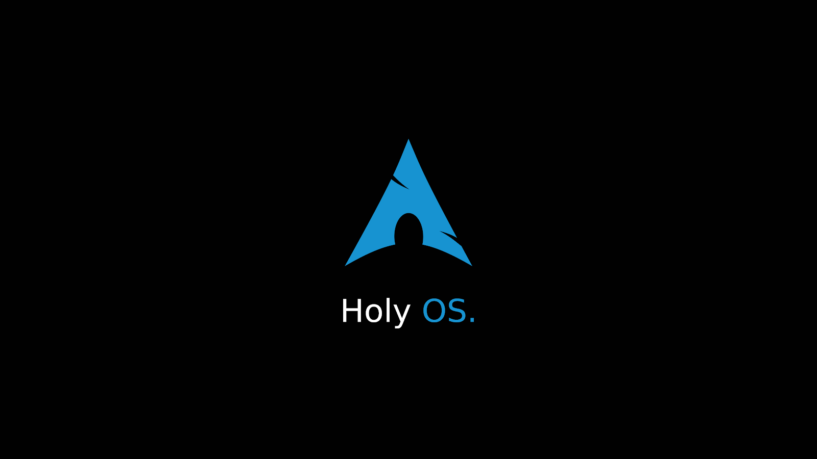 Arch Linux Holy OS Wallpaper - Minimalist Graphic Design 4K Wallpaper (3840x2160)