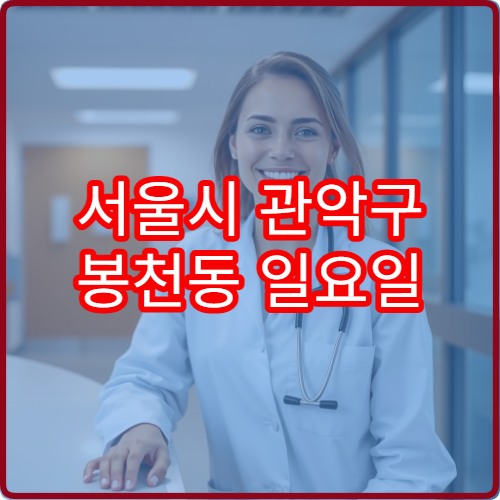 서울시 관악구 봉천동 일요일 내과 진료 병원 안내