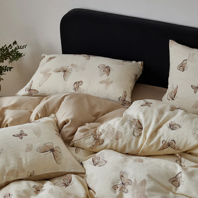 Cotton-Linen Bedding, 4-Piece