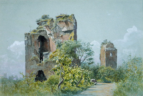 Baths of Trajan Sette Sale Villa Brancaccio Rome ca 1882