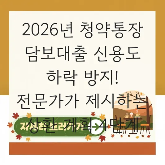 청약통장 담보대출 신용도 하락 방지를 위한 상환 계획 세우는 법 대표 이미지
