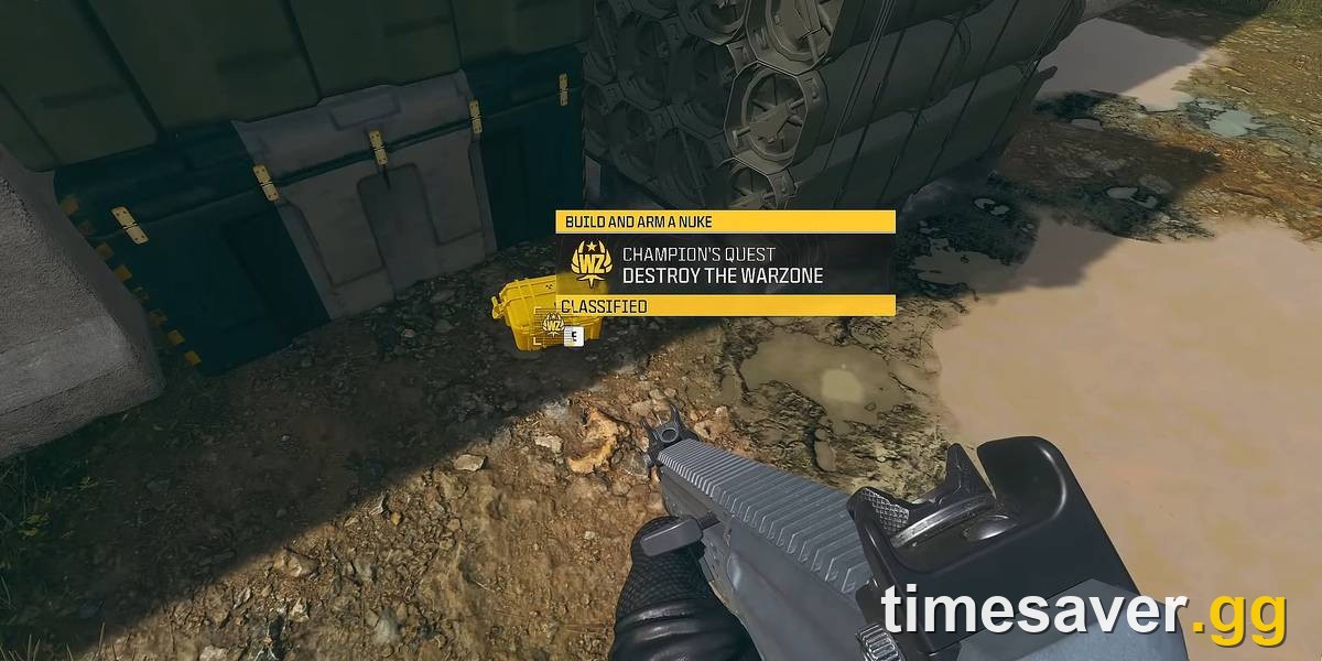 Warzone Champion's Quest "Build and Arm a Nuke — Destroy the Warzone" contract pickup in-game
