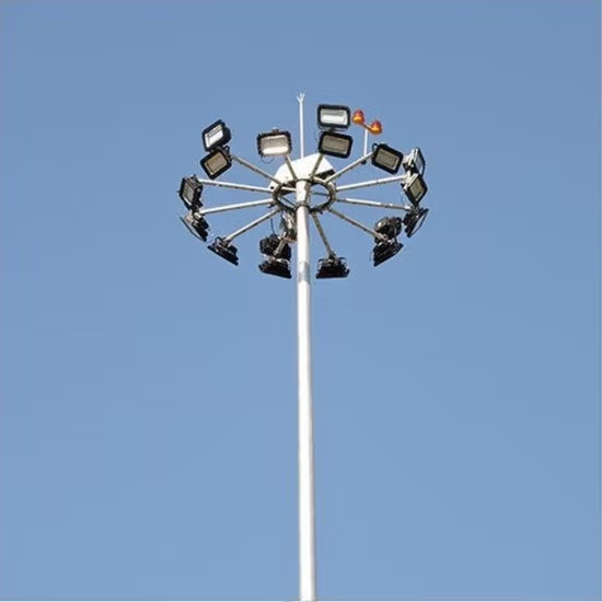 Copy of 15m-30m-High-Mast-Light-Octagonal-12-Edge-Pole-for-Stadium-Airport-Square-Factory-Customize-with-CAD-Design-for-LED-Flood-Light-Auto-Lighting-System