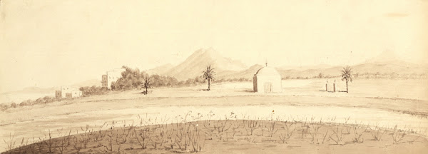 Landschaftsskizze von der Hochzeitsreise 1883