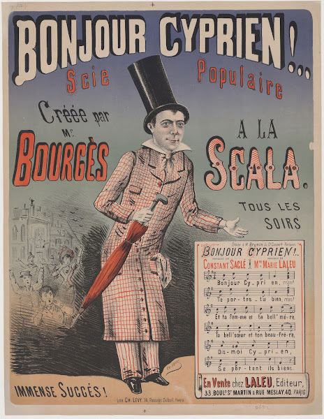 Bonjour Cyprien scie populaire créée par Mr Bourgès à la Scala immenses succès 1