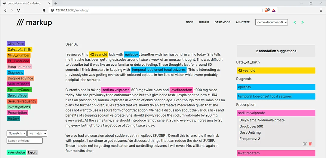 Captura de Markup: Document Annotation