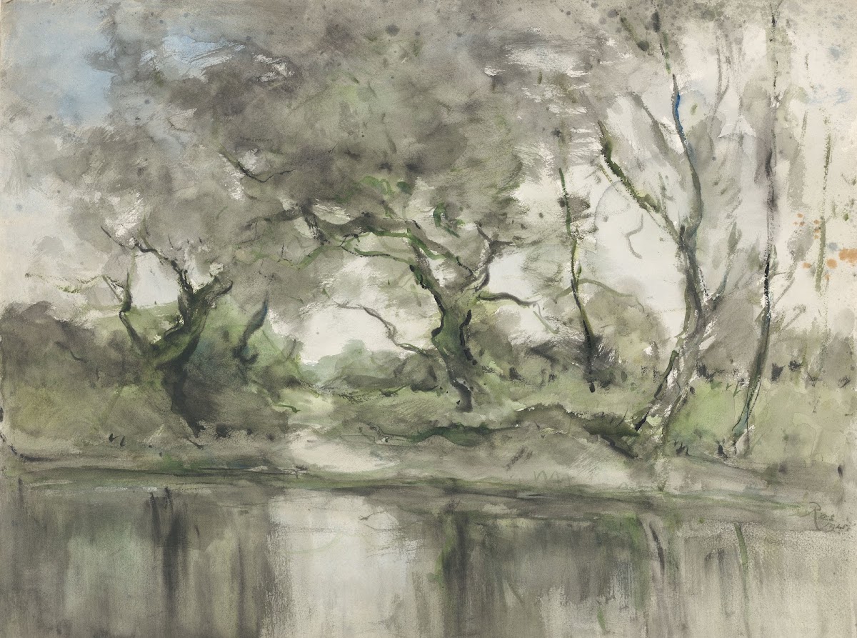 Water en bomen 1915