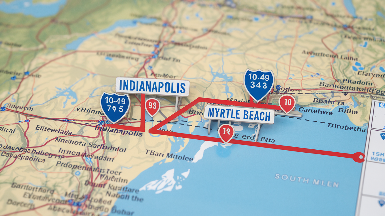 Travel Time from Indianapolis to Myrtle Beach
