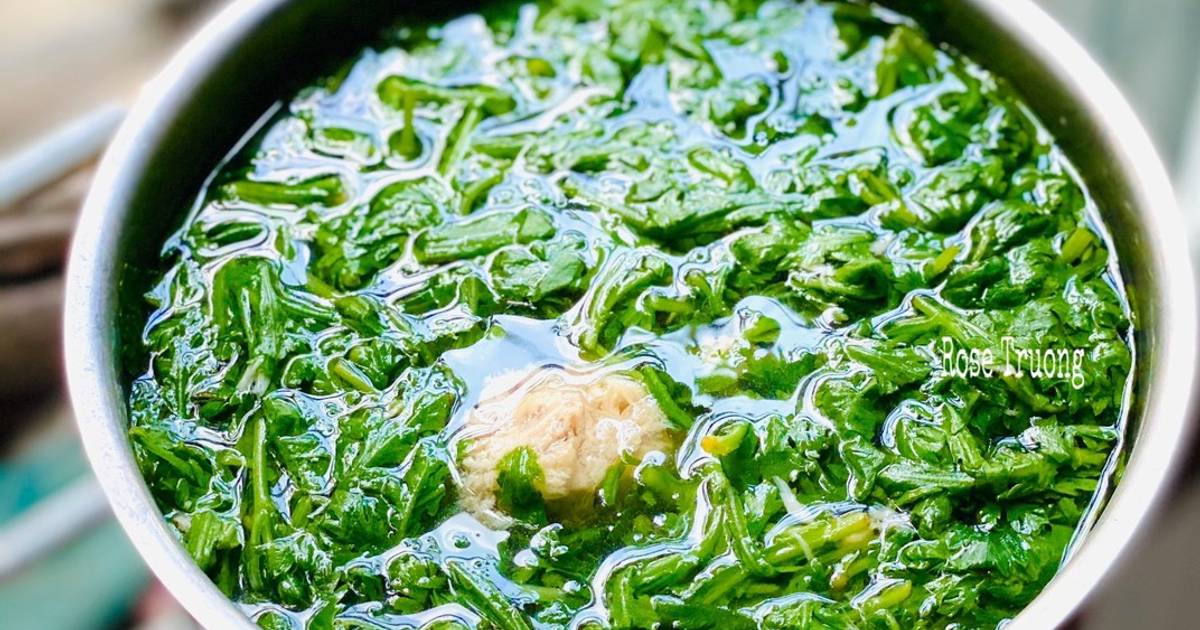 Rau Cải Cúc Nấu Cá Ngừ Hộp