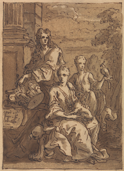Design for a portrait of an architect or a painter