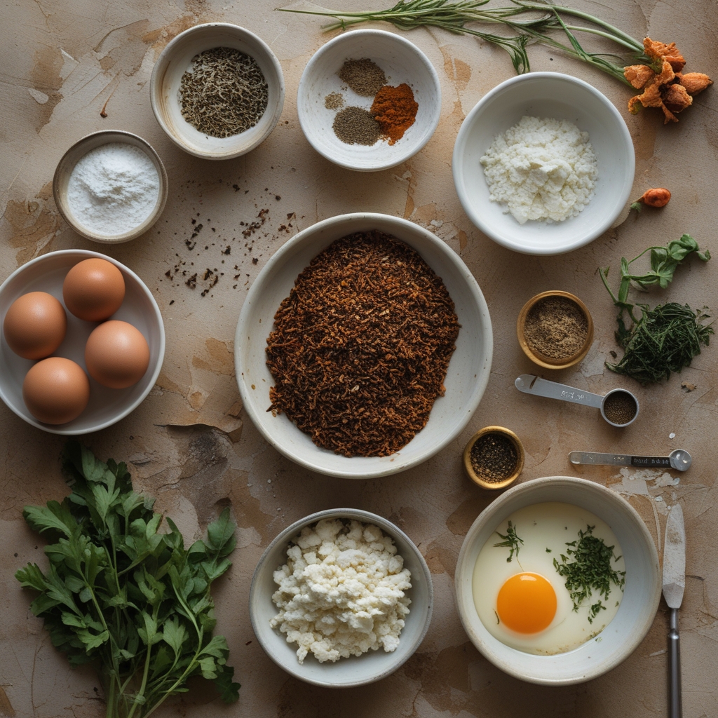 Ingredients for Flavorful Morning Treat Baked Feta Eggs Recipe – Easy & Delicious Breakfast