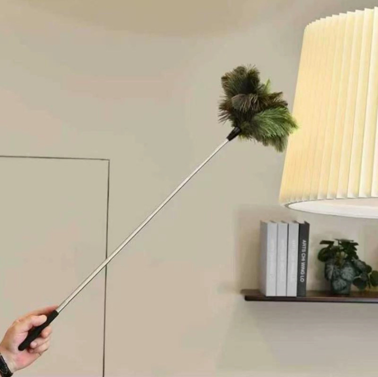 Ausziehbarer Straußenfeder-Staubwedel, 120 cm