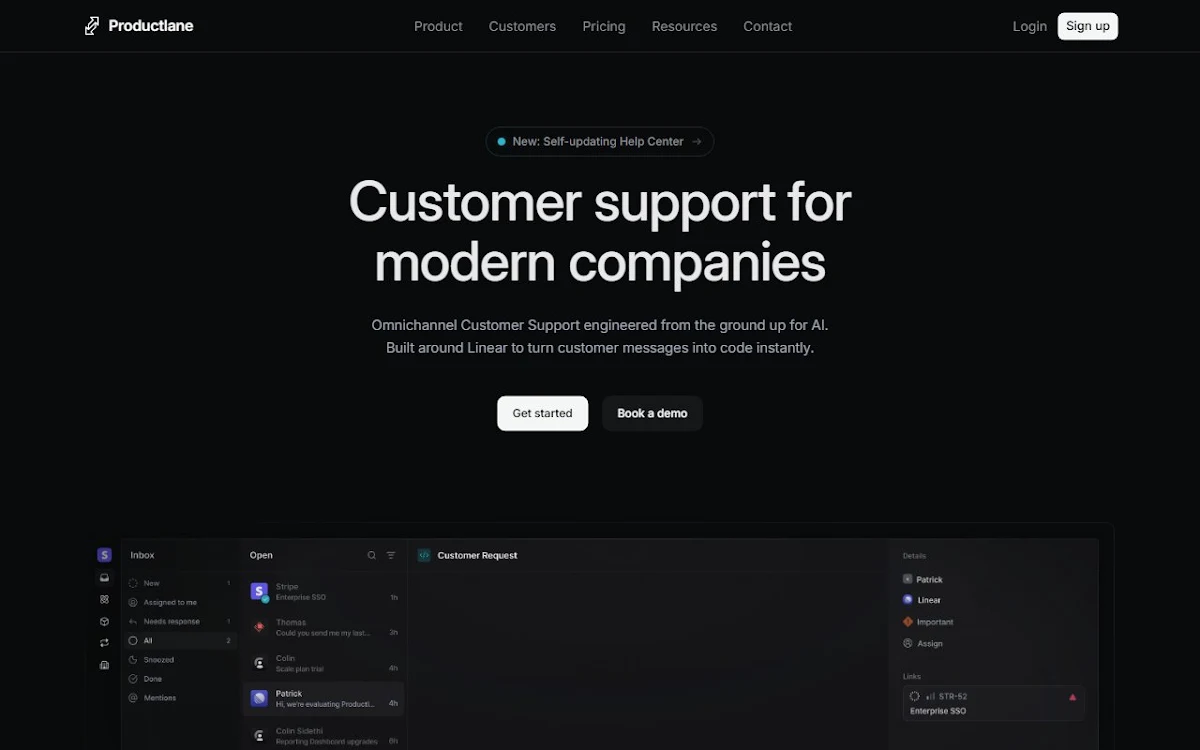 Captura de Productlane