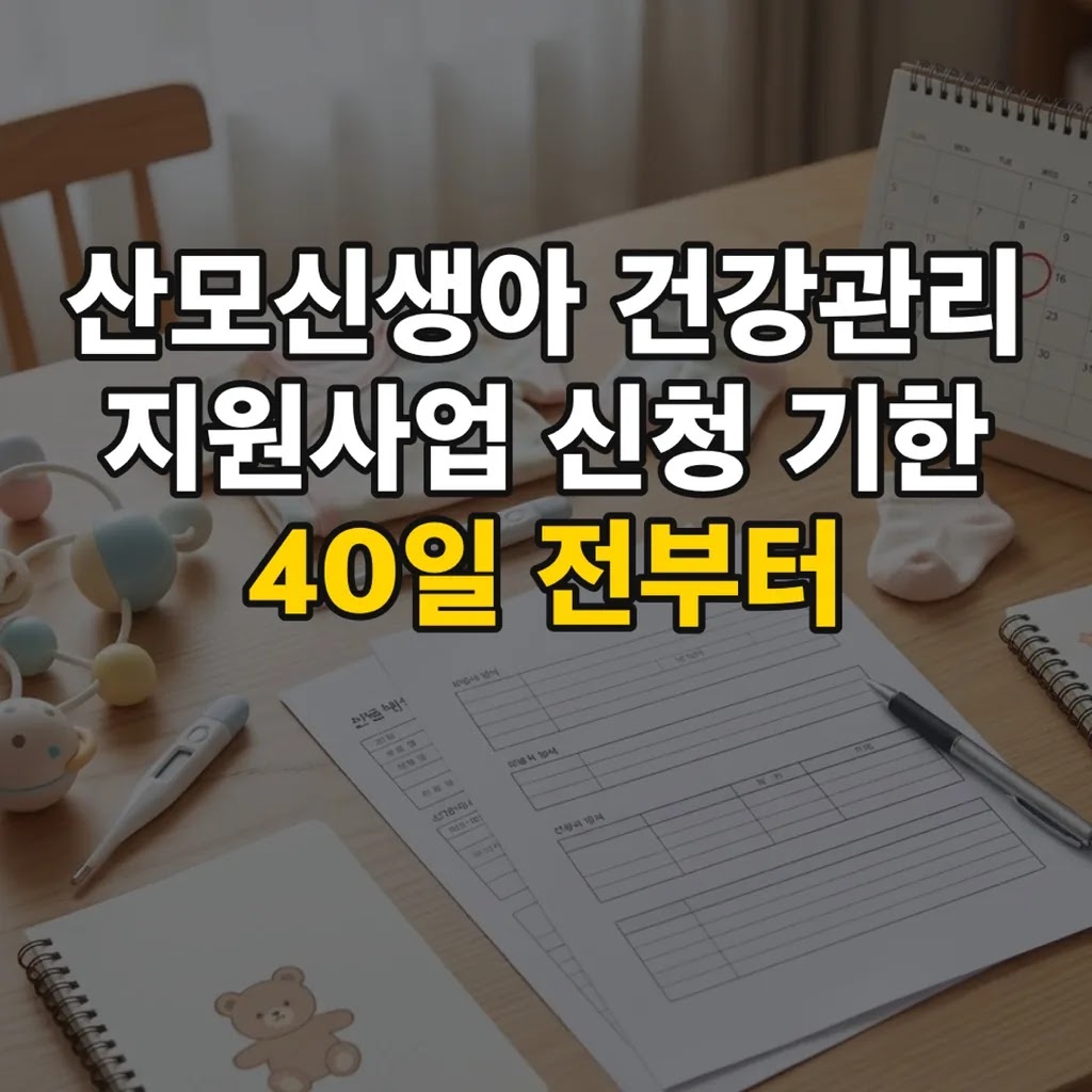 산모신생아 건강관리 지원사업 신청 기한 40일 전부터