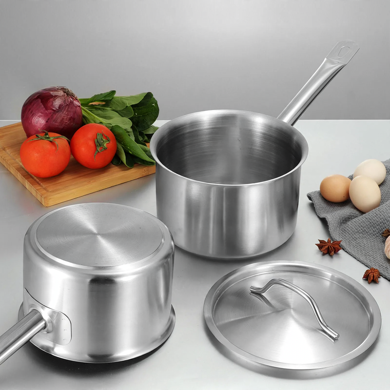 Stainless Steel Soup Pot, 28 cm, Double-Walled, Glass Lid