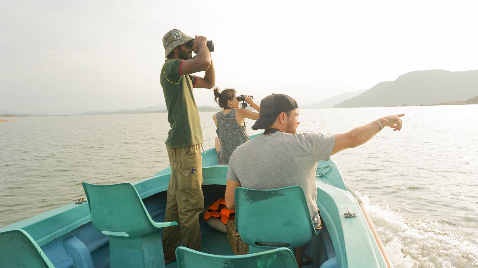 Boat safari on Senanayake Samudra