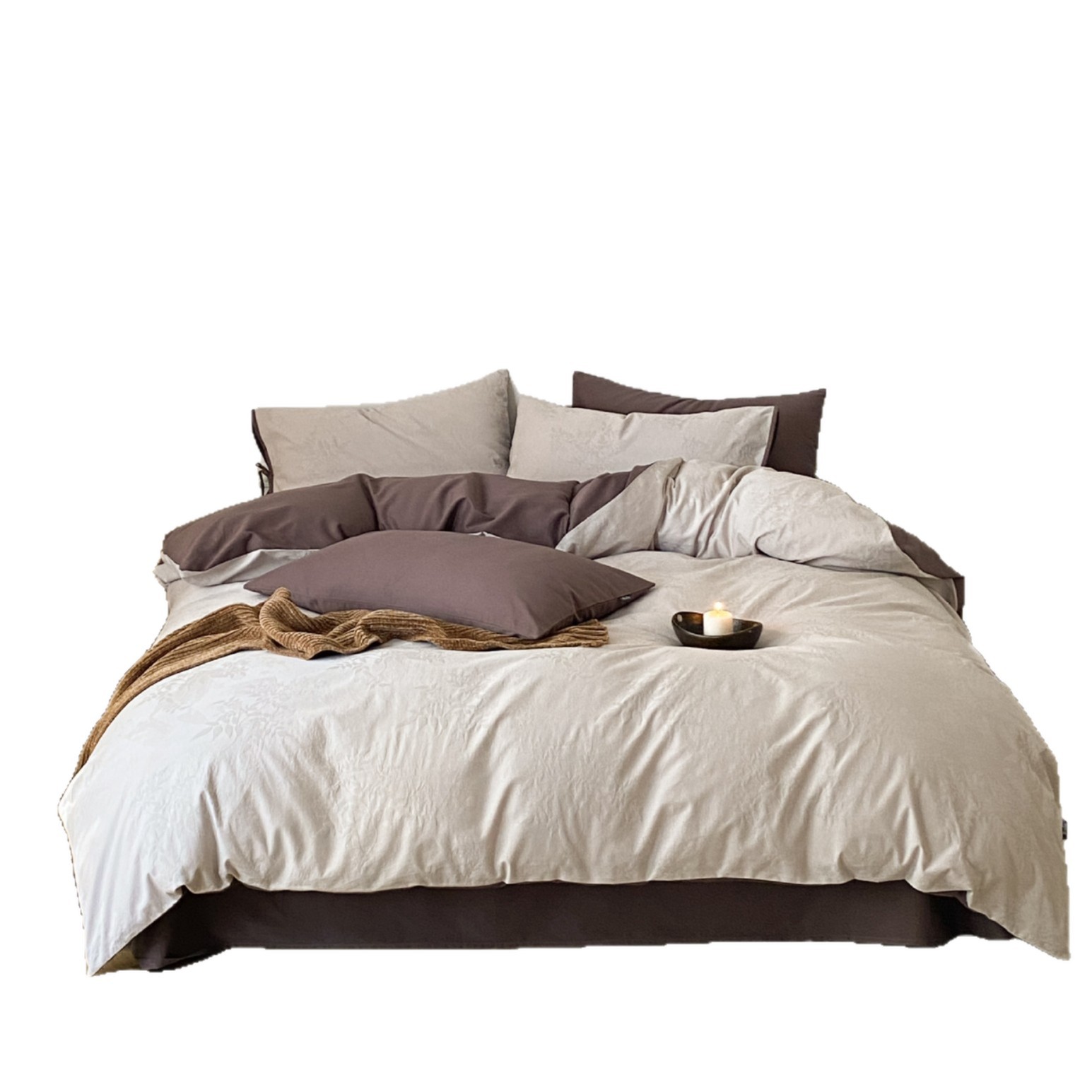 Cotton Bedding Set, 100s, Long Staple Combed, 4-Piece