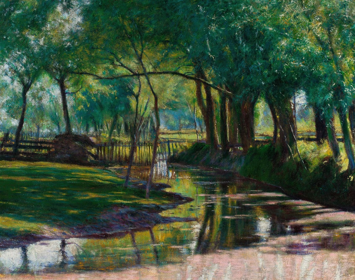 Green landscape with a stream 1891