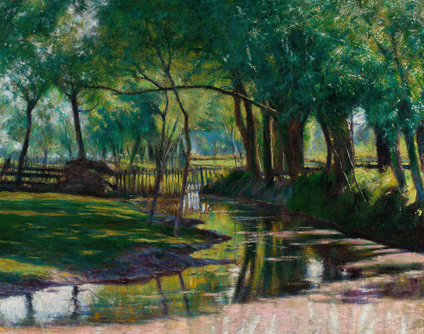Green landscape with a stream 1891
