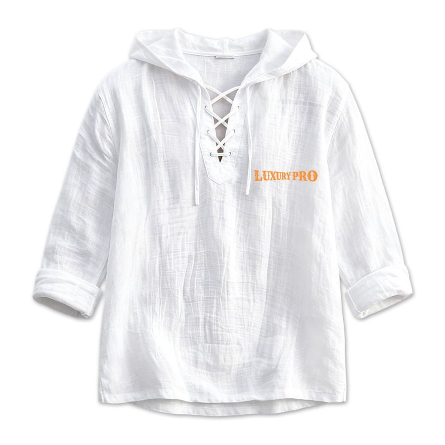 2D‑ZY Linen‑look Hoodie