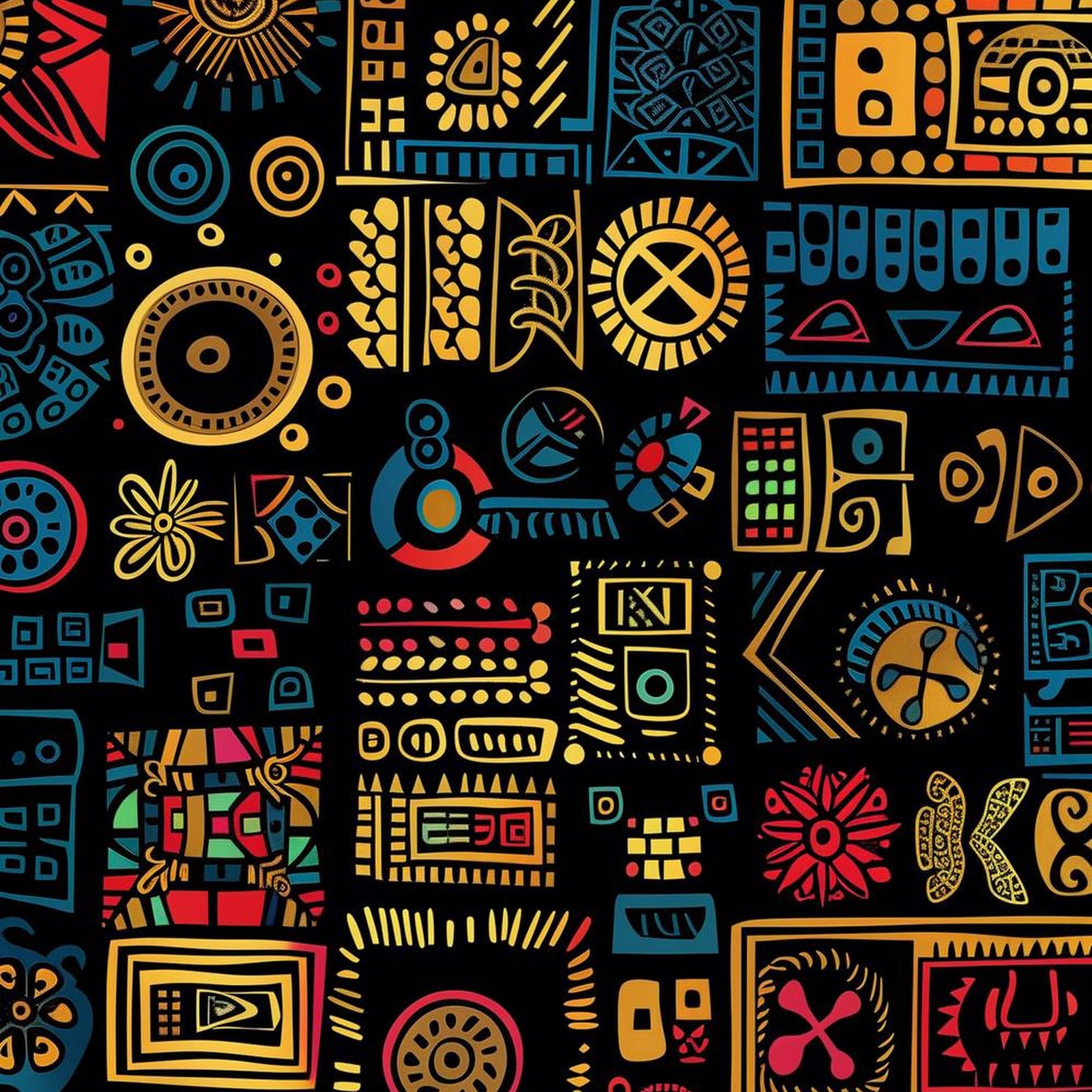 Download Vibrant African Tribal Pattern iPhone