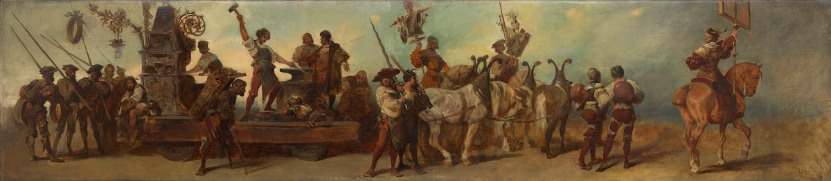 Entwurf zum Festzug 1879  Die Schmiede 1879