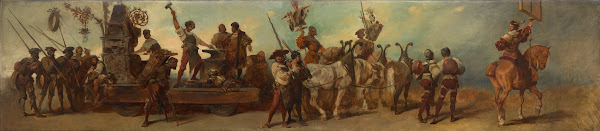 Entwurf zum Festzug 1879  Die Schmiede 1879
