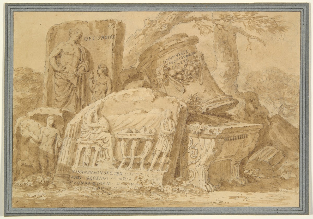 Ruins Fragments of Stelae andArchitecture 18thcentury