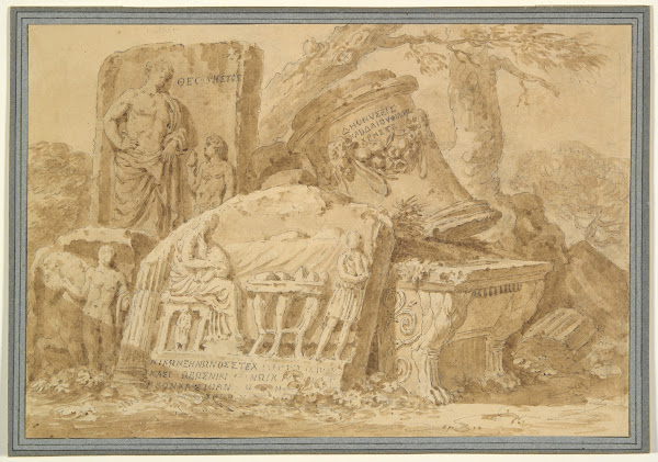 Ruins Fragments of Stelae andArchitecture 18thcentury