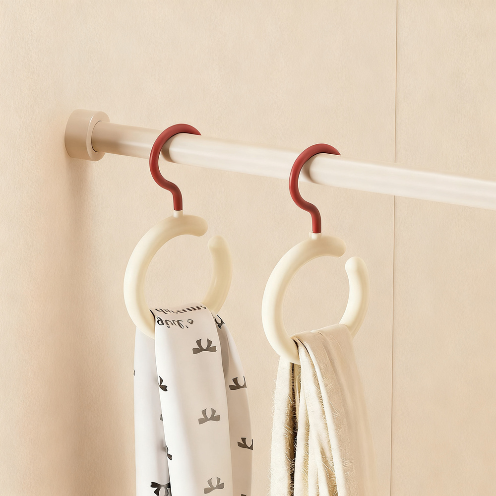 Plastic ring holder for hats and bags