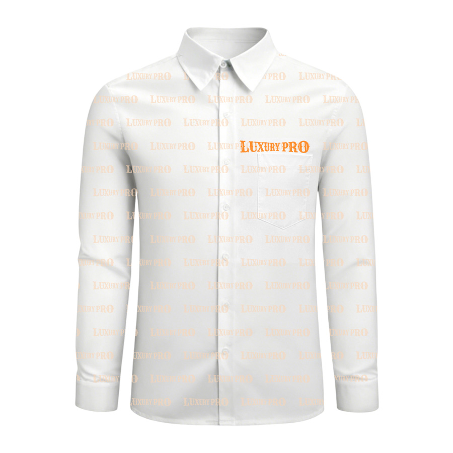AOP EO Long Sleeve Shirt Regular Double Collar No Pocket – Linglong Linen Fabric