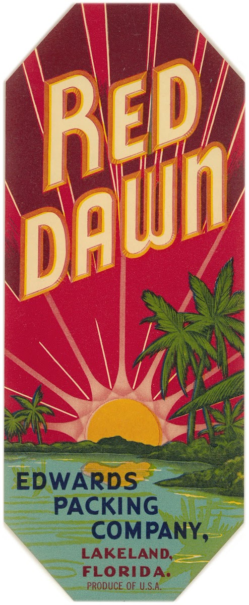 Red Dawn Produce Label 1930 1950