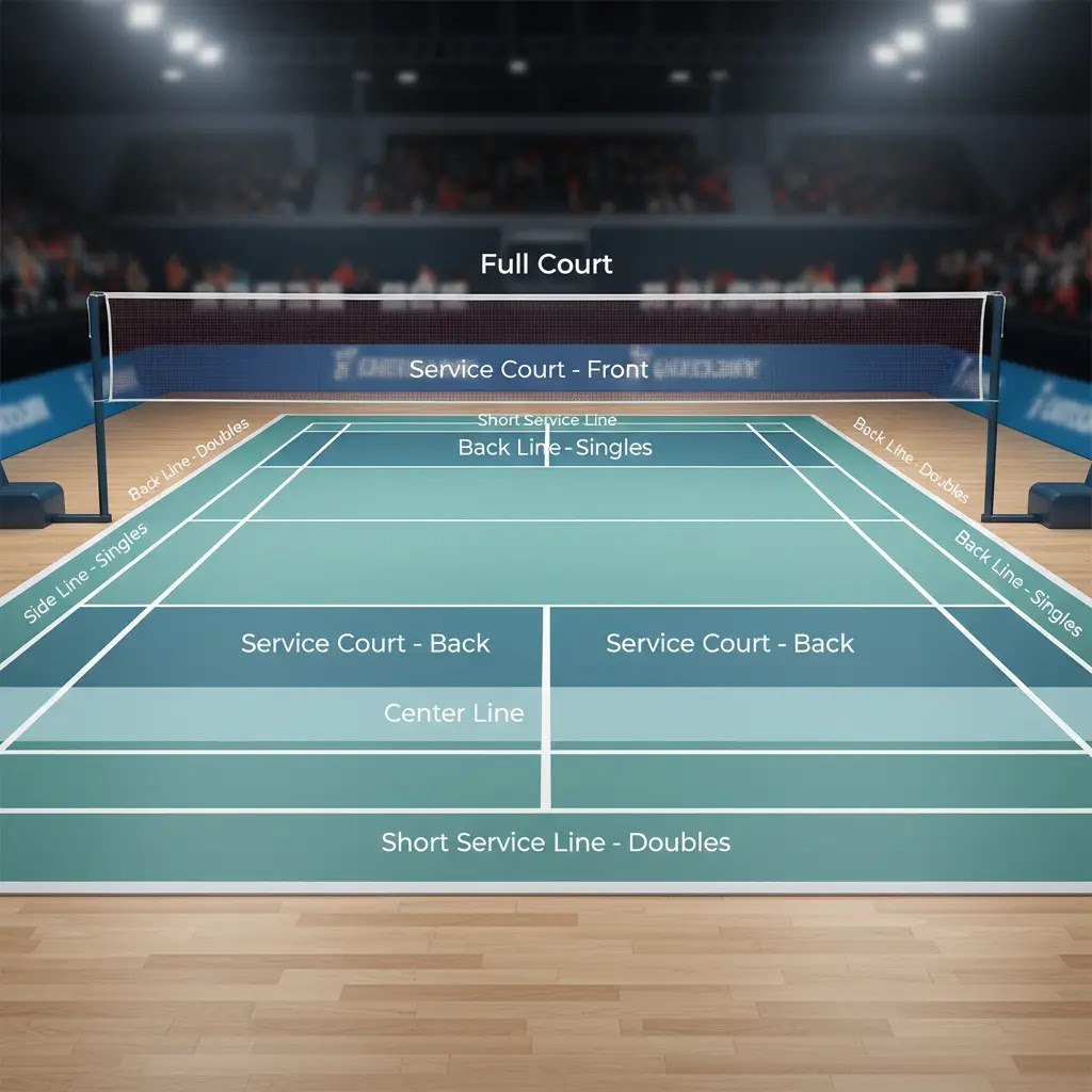 Bagian-Bagian Lapangan Badminton yang Wajib Diketahui