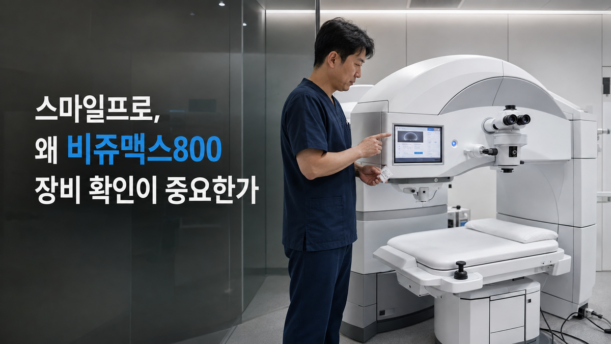 스마일프로, 왜 비쥬맥스800 장비 확인이 중요한가