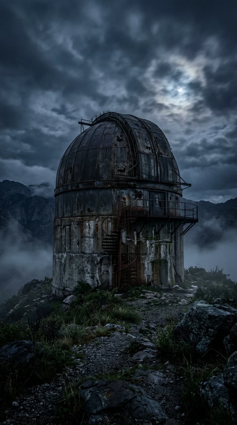 Abandoned Observatory Night Fog Moonlight Wallpaper - Free 4K mobile Wallpaper