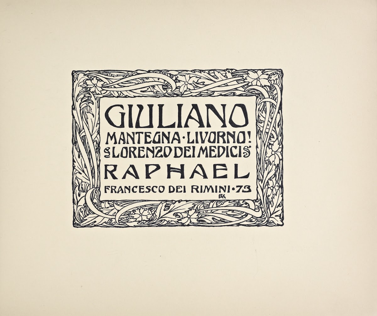Beispiele kunstlerischer Schrift Pl084 1900