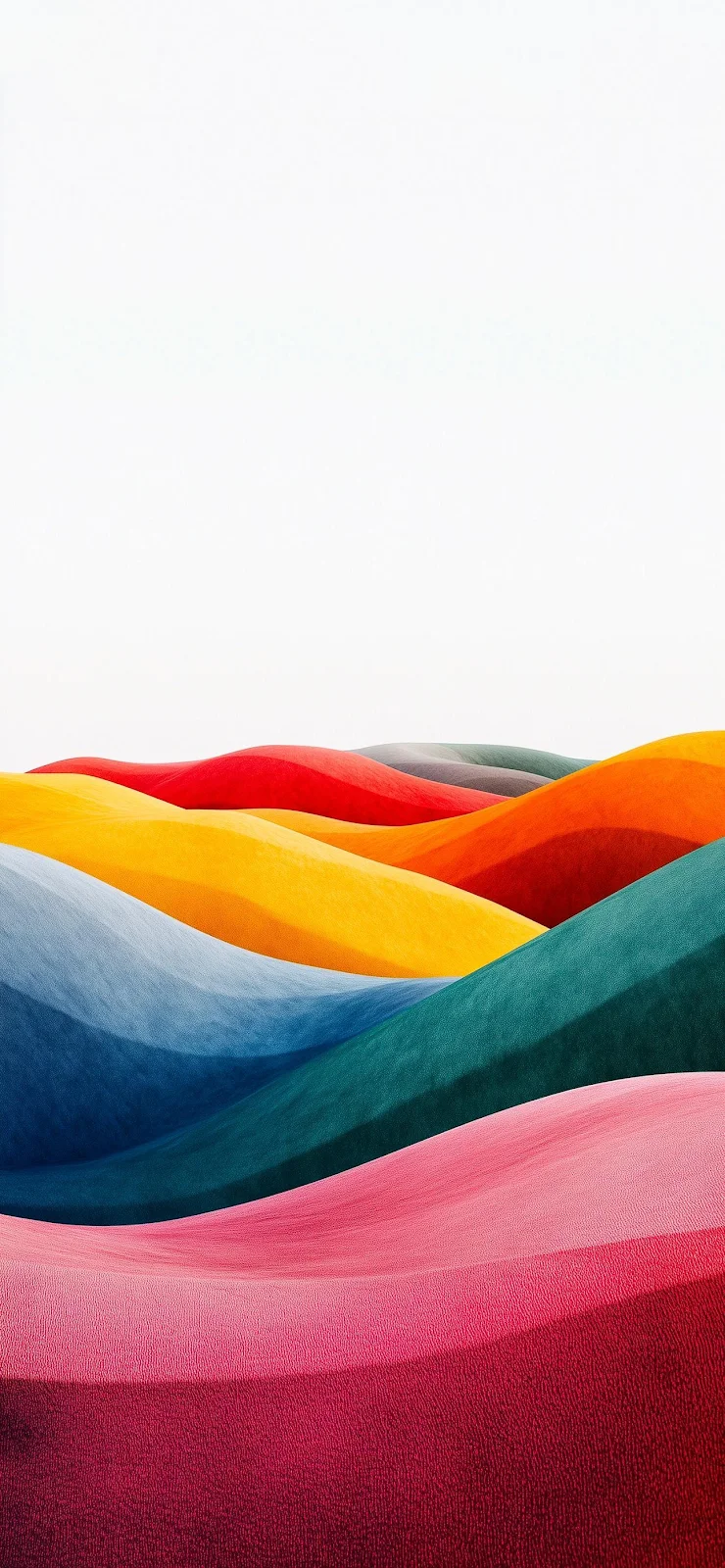 Colorful Abstract Rolling Dunes - Minimalist Digital Art Full HD iPhone Wallpaper (1284x2778)
